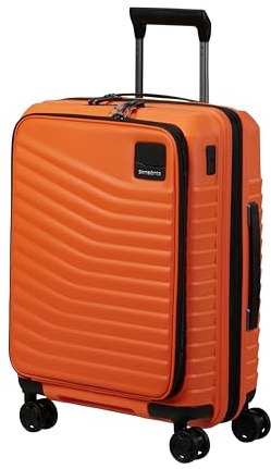 Samsonite Intuo - Spinner S, Expanderbart Handbagage med Frontlucka, 55 cm, 42/48 L, Orange (Apricot)
