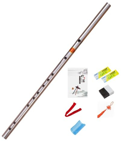 KANLVU Blockflöjt Instrument Sats Rostfritt Stål Blockflöte Med Instruktionsbok Väska, För Nybörjare, Barn Vuxna, Skolelever Sopraninspelare(F key)