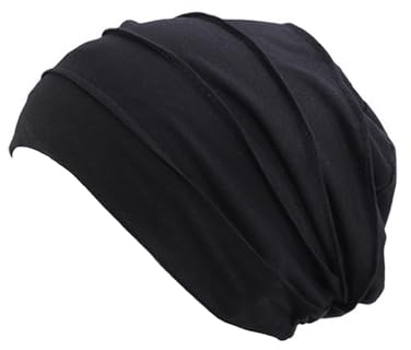 Ever Fairy 1 stycken Chemo Cancer Cotton huvudduk mössa silke fodrad mössa etnisk cloth turban keps för kvinnor, svart, one size