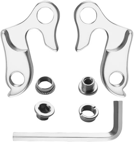 Schaltauge aus Aluminiumlegierung, Fahrrad Schaltwerk Adapter, Ersatz-Schaltauge für Mountainbikes und Rennräder, 2 Stück mit Innensechskantschlüssel und Schrauben, langlebig und leicht