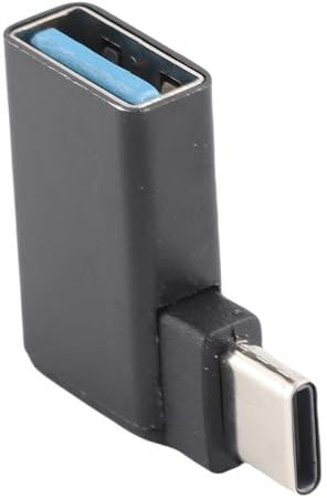 EMUKOEP Adaptador OTG USB 3.0 Hembra a USB‑C Macho de 90 Grados Compatible con Sincronización de Datos de Alta Velocidad y Carga Rápida