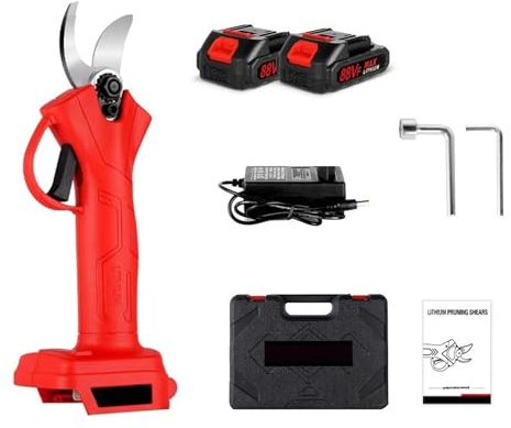 Cesoie Elettriche Cesoie Elettriche Da Potatura Senza Spazzole Da 35 Mm Forbici Elettriche A Batteria A 4 Ingranaggi Forbici Elettriche Da Giardinaggio For Batteria Da 18 V(2 Battery)