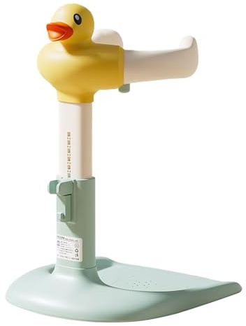 Ylnailky Soporte para Bañera de Bebé, Apoyo para Bebé de Pie en la Bañera, Altura Ajustable con Base Antideslizante para Bebés de 6 a 24 Meses