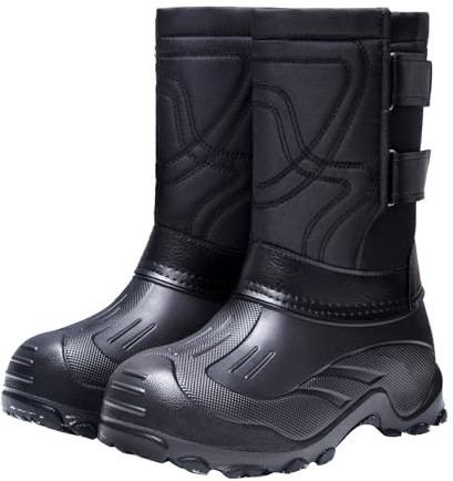 Generisch Botas de invierno para hombre, impermeables, duraderas y resistentes a la abrasión, botas de trabajo con forro de felpa, orientadas a la ergonomía, cómodas botas de senderismo, botas de