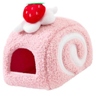 Sharplace Cama para Hámster, Nido para Hámster, Resistente Al Viento, Encantadora Casa para Mascotas Pequeñas, Ropa de Cama para Animales Pequeños, Hábitat para, Rosa