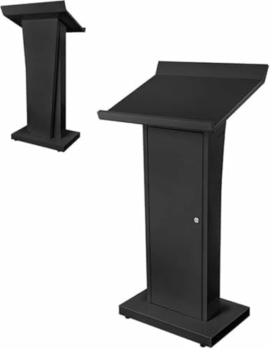 AFLEPCBRQ Presentation Lectern, Podium Stand Floor Standing Podium, Lectern Podium for Classroom, Churches, Auditorium, Meeting Room, Reception Desk of Podium