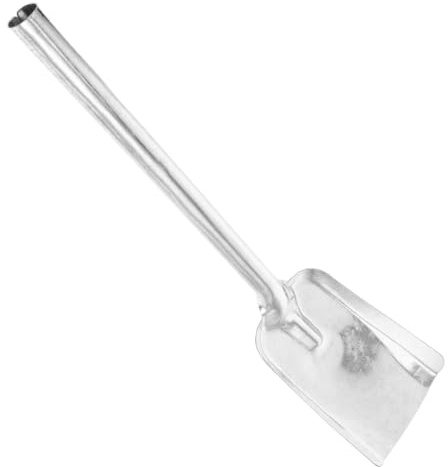MAGICLULU Pelle à Charbon en Fonte Épaissie Manche Long, Outil de Ramonage et Nettoyage pour Cheminée, Barbecue et Jardin, Pelle Ergonomique pour Cendres et Scories