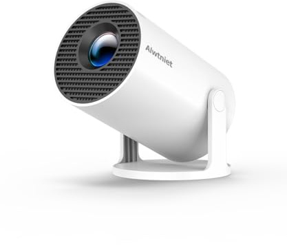 Upgrade Beamer 4K 1080P Full HD Unterstützt, Mini Projektor Android 14.0 5G WiFi 6 BT 5.0, Smart Projector 200ANSI Auto Horizontal Trapezoid Correction, Beamer Handy 180°Drehbarer