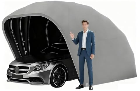 Carport retrattile, tenda pieghevole per auto, riparo durevole, garage mobile semiautomatico