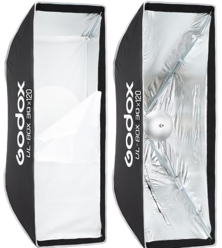 2pc Godox Quick Release Bowens Mount Strip Softbox,UL 12x47/30x120cm