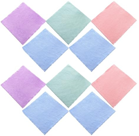Holibanna Makeup Remover Towels 10pcs Coral Fleece Square Microfiber Washcloths Soft and Compact for Women Home and Travel Use