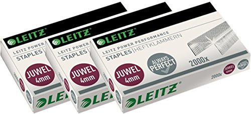 Leitz Heftzange Juwel Metall, 12 Blatt, matt, Nickel (Verzinkt, 3X Heftklammern)