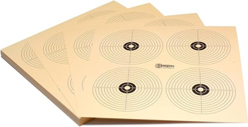Zielscheiben *Target X4R* / 26x26 cm/Schießscheibenkarton 200 g/m² Chamois