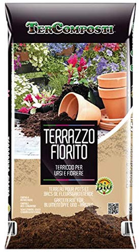Tercomposti Terrazzo Fiorito Terriccio Universale da 45 litri per Piante e Fiori