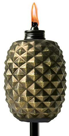 TIKI Brand Convertible 65 Inch Torch Glass Pineapple Copper