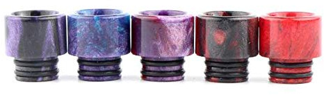 510 Punta de goteo larga / corta de resina epoxi para 510 Atomizador Elektronik Sigara RDA RTA Color aleatorio 13mm Diámetro Color aleatorio Sin tabaco ni nicotina ( Color : 3pcs Short Drip Tip )
