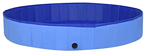 vidaXL Hundepool Faltbar Blau 300x40 cm PVC