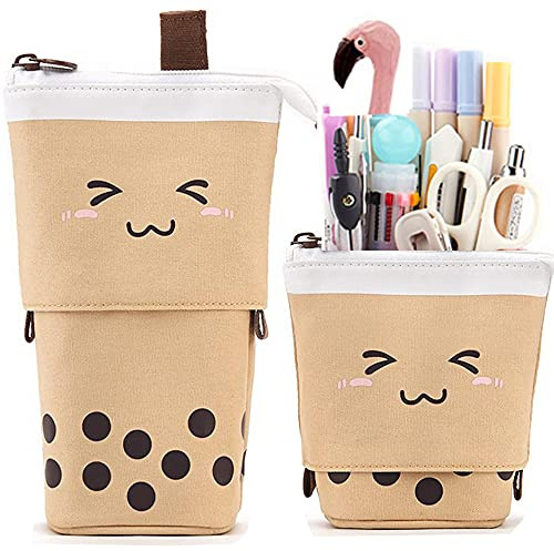 Friinder Telescopic Pencil Bag Pen Holder Pop Up Stationery Case, Stand-up Retractable Transformer Bag Standing Organizer, Great for Christmas Holiday New Year Office Bag