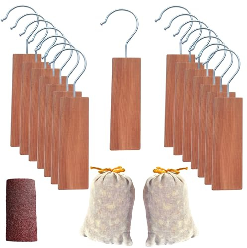 Antipolillas Textil Y De La Ropa Madera De Cedro | 17 Piezas | Trampa de Polillas Natural Y Orgánica con Aroma Fragante para Proteger Su Ropa En Su Armario, Ropero, Guardarropa | Protección Eficaz.