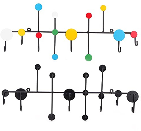 Kleiderhaken, bunte Punkte Design Kleiderhaken Wandhaken zum Aufhängen von Mänteln Dekorative Kleiderbügel zum Aufhängen von Kleidung, Handtüchern, Schlüsseln, Hüten