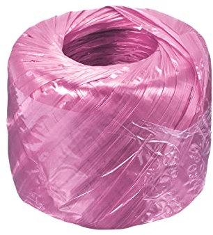 sourcing map Poliéster Nylon Plástico Cuerda Cordel Doméstico Atado para Embalaje Jardinería Artesanía, 100m Longitud, Rosa Paquete de 1