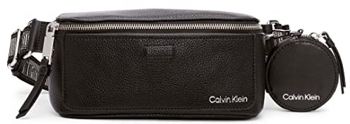 Calvin Klein Sac Banane Millie Novelty pour Femme, Noir/Argent, One Size, Millie Sac Banane Fantaisie