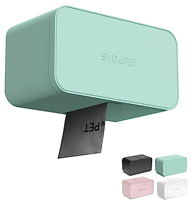 SVD.PET Dog Poop Bag Dispenser, Wall Mount Waste Bag Dispenser with Magnetic Lid Holds 8 Rolls of Waste Bags, Indoor/Outdoor Wall mount or Place on the Table (Spearmint, Dispenser only))
