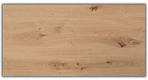 bümö Tischplatte 160x80 cm in Asteiche, Schreibtischplatte aus Holz, Holzplatte, Spanplatte kratzfest beschichtet, ABS-Kante, 120 kg Tragkraft für DIY Homeoffice Schreibtisch & mehr