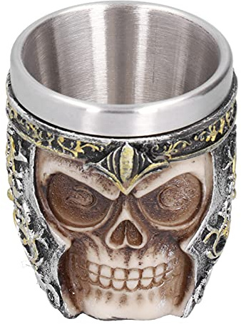 Crâne De Guerrier Viking,Tasse à Bière En Acier Inoxydable Avec Tête De Mort, Chope, Crâne Médiéval, Tasse à Verres, Décor Gothique Nordique, Cadeau De Festival Viking Pour Café/boisson 4.2 Oz