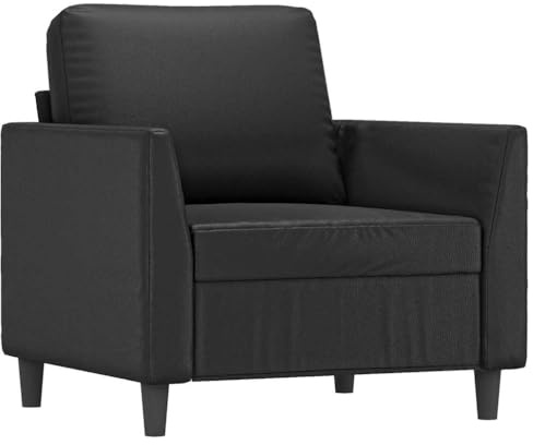 vidaXL Sessel Schwarz 60 cm Kunstleder