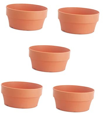 Kisangel 5st Runder Blumentopf Ton Sukkulenten Töpfe Übertopf Kaktus Pflanzer Topf Anzuchttöpfe Vierecktopf Pflanzgefäß Terrakotta Pflanzer Flacher Sukkulenten- Pflanzer Mini Gartenbedarf