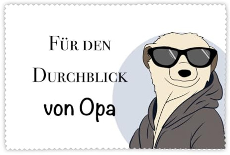 Brillenputztuch Opa//Brillenputztuch Erdmännchen//Brillenputztuch Geschenk