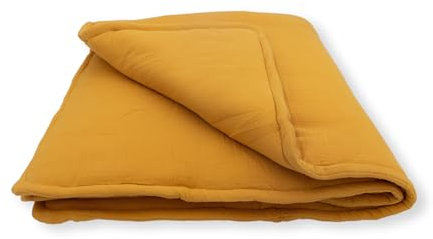 Zwergensache Krabbeldecke, Babydecke, Spieldecke | 110x110cm | extrem weich und kuschelig (Orange)