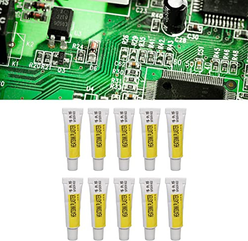 Colle Thermique, 10 Pièces de Colle Conductrice Thermique, Adhésif activé par la Chaleur Chacun 5G 1,5 MPa, Plâtre de Dissipateur Thermique à Forte Adhérence pour Carte Graphique