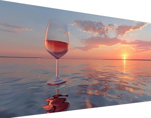 DIY 5D Diamond Painting WeingläSer, Diamond Painting Erwachsene Groß XXL 100x200cm Landschaft Diamant Painting Bilder Kinder Stickerei Kreuzstich Basteln Painting Set, Wand Zimmer Deko Geschenke O-1