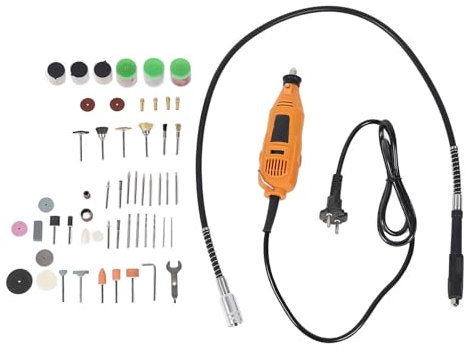 Kit de Herramientas Rotativas con Cable, Mini Herramientas Rotativas Eléctricas con Velocidad Ajustable, Herramienta de Grabado para Grabar, Cortar, Esmerilar, Pulir Carpintería