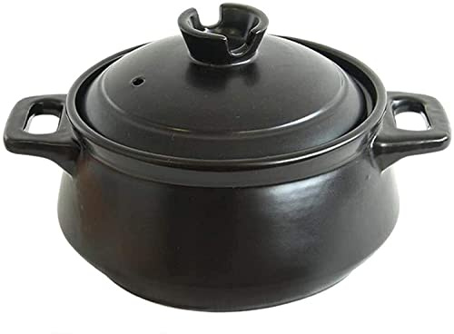INFYDAY Clay Cooking Pot, Ceramic Casserole Pot, Ceramic Round Casserole High Temperature Resistant,Soup Pot For Electric Ceramic Heaters,Electric And Gas Stoves,Oven,Microwave(R