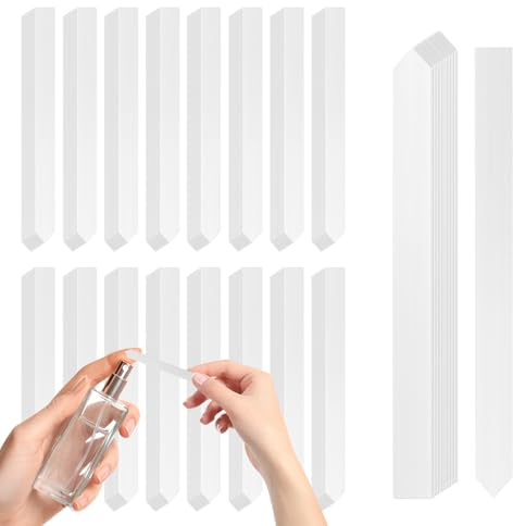 500 tiras de prueba de perfume, tiras probadoras de perfume blanco desechables, tiras de prueba de papel, tiras probadoras de fragancia en blanco portátiles para perfumes, fragancias, aceites