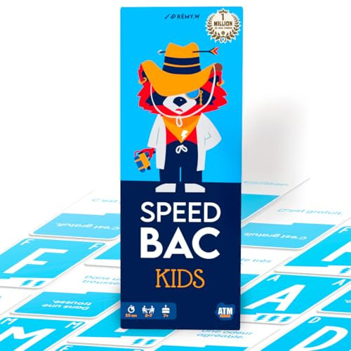 ATM Gaming Speedbac Kids - Jeu de société Enfants - Parfait pour Mettre l'ambiance en Famille - 2 à 7 Joueurs - Grand Prix du Jouet 2024 - A Partir de 7 Ans