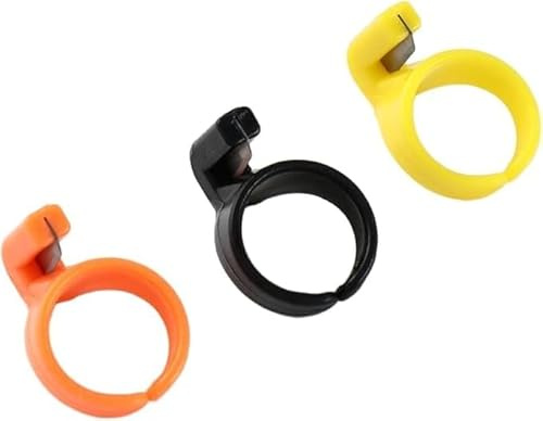 3 Pcs Multicolour Plastic Thimble Sewing Ring,Thread Cutter Rings Finger Blade Needle Finger Ring Stitch Cutting Tools for Sewing Machine Accessory Sewing Notions Supplies