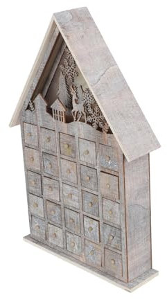 HOLIDYOYO Calendrier Tiroir Type Décoration Noël Porte-Cadeaux Créatif Rangement Cadeaux Noël Décoration Maison