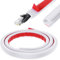 Canaleta para cables de 1 m, color blanco, autoadhesiva, para ocultar cables, flexible, semicircular, para ocultar 1 cable, cubierta de cable, PVC resistente a la intemperie, canal de cable para TV