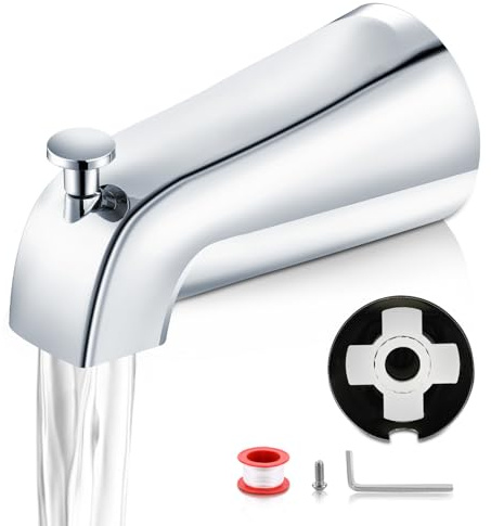 Bathtub Faucet Replacement with Diverter,Easy to Install American Standard Tub Spout for 1/2 Copper Water Tube with Install Tool (Chrome)