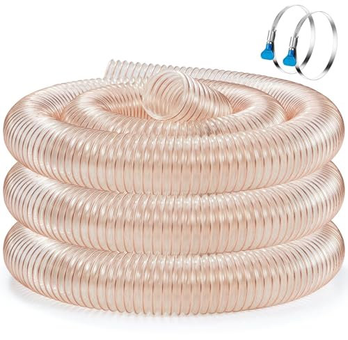 WDFYM 2mm PU Absaugschlauch Wandstärke/schwer entflammbar/Meterware Absauganlage Spiralschlauch schwer entflammbar Flexschlauch(Dia-23.6inch(600mm))