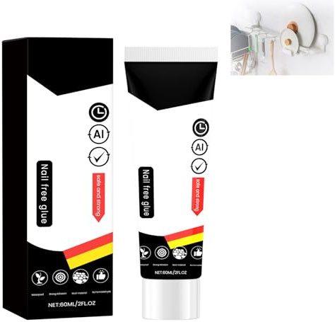 Super Colle Universelle, Nail Free Glue,Strong Adhesive,Universal Super Glue pour Coller Plastique, Verre, Bois, Métal