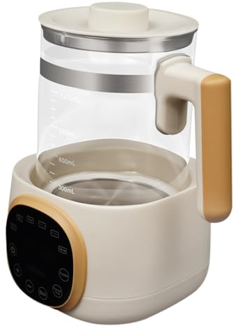 Flaschenwärmer Baby 1.3L Babyflaschen Wärmer mit LED-Digitalanzeigen 72h Warmhalten Bottle Warmer Einstellbare Temperatur und Zeit, für Milch zu erwärmen, Tee, Babynahrung, Kaffee usw