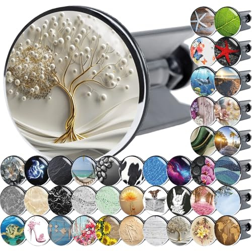 Sanilo Waschbeckenstöpsel, viele schöne Stöpsel für das Waschbecken zur Auswahl, universal mit Motiv (Tree of Life)