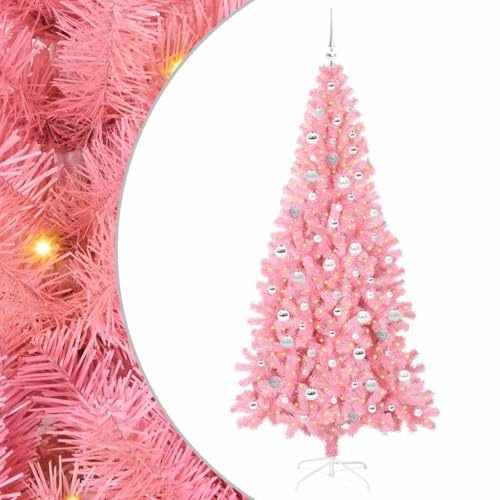 vidaXL Árbol de Navidad Rosa 210 cm PVC