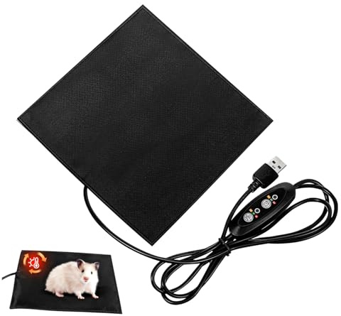 Homoyoyo Heizdecke für Hamster mit USB-anschluss Elektrische Heizmatten für Haustiere Wiederverwendbar und Langlebig Praktisch für Kleine Tiere