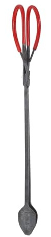 NOLITOY Pinza per Legna Ferro Rinforzato Strumento Robusto per Camini e Falò Indoor Outdoor Pinze Ergonomiche per Barbecue e Riscaldamento Legna Attrezzo Multifunzionale per Presa Sicura